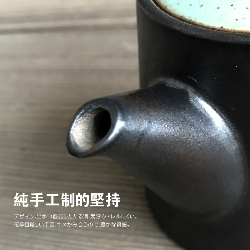 Black Crockery Ceramic Teapot Kettle