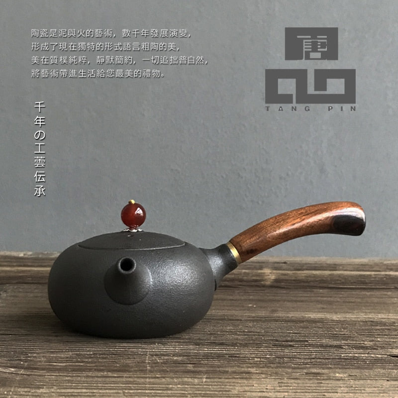 TANGPIN black ceramic teapot kettle chinese kung fu tea set