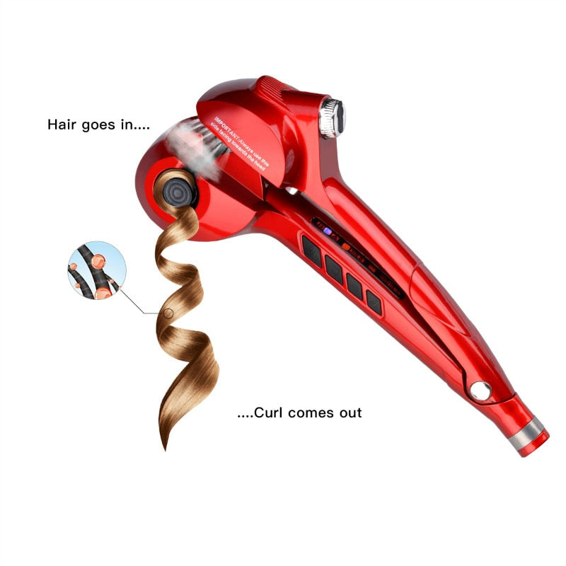 CkeyiN Professional Automatic Electric Hair Curler Ceramic Wand Curling