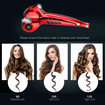 CkeyiN Professional Automatic Electric Hair Curler Ceramic Wand Curling