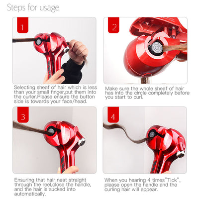CkeyiN Professional Automatic Electric Hair Curler Ceramic Wand Curling