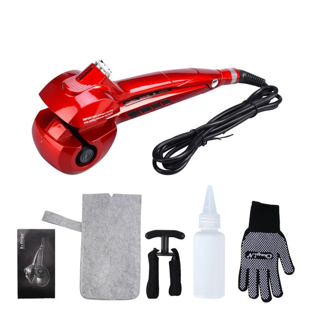 CkeyiN Professional Automatic Electric Hair Curler Ceramic Wand Curling
