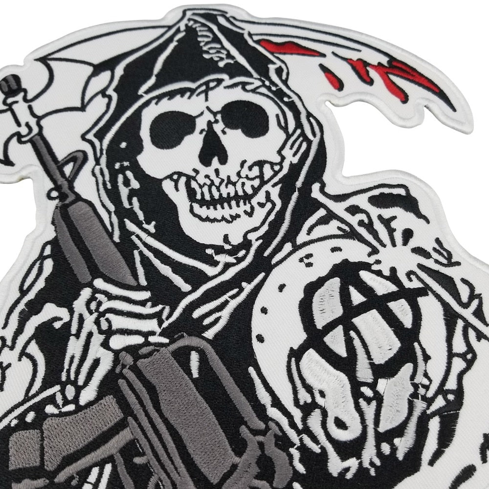 Son   Anarchy Patches  Embroidery  Patches  Jacket Full Size and Full Set