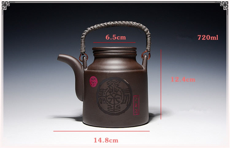 Teapot Zisha Tea  Purple Clay Kettle With Filter Kung Fu