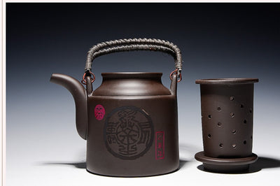 Teapot Zisha Tea  Purple Clay Kettle With Filter Kung Fu