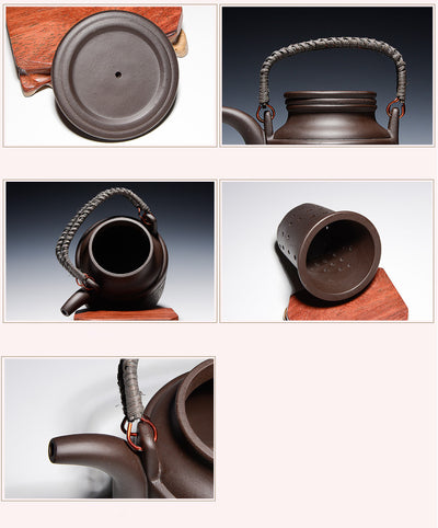 Teapot Zisha Tea  Purple Clay Kettle With Filter Kung Fu