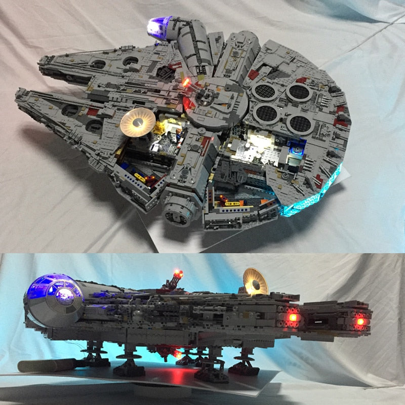 Light kit 75192 and  05132  Star War Falcon Millennium Building Blocks  Model (not include blocks set)