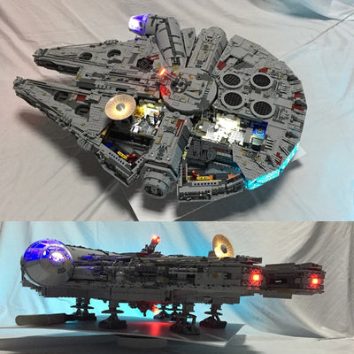 Light kit 75192 and  05132  Star War Falcon Millennium Building Blocks  Model (not include blocks set)