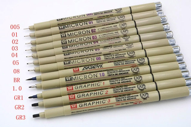 Pigment Micron  Fine Point Markers pen
