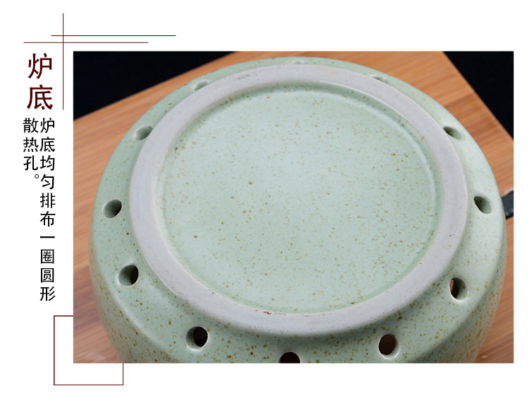 Vintage Style Tea Stove Ceramic Coarse Pottery Shelf