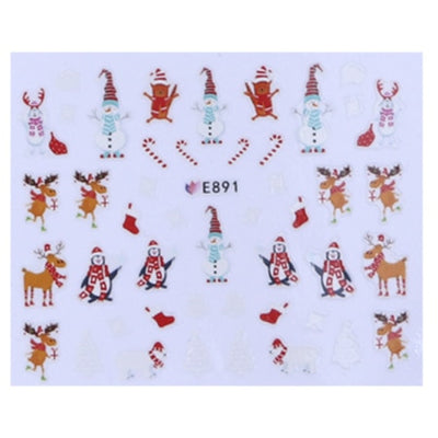 1 Sheet Christmas Nail Art Sticker Slider Santa Claus