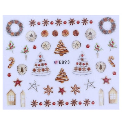 1 Sheet Christmas Nail Art Sticker Slider Santa Claus