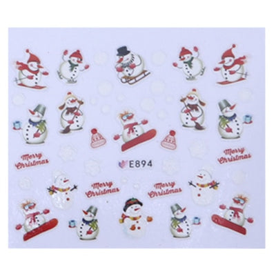 1 Sheet Christmas Nail Art Sticker Slider Santa Claus