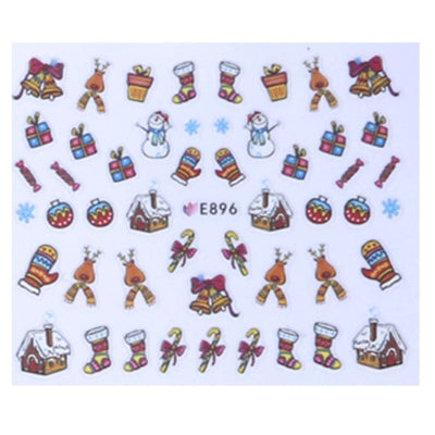 1 Sheet Christmas Nail Art Sticker Slider Santa Claus