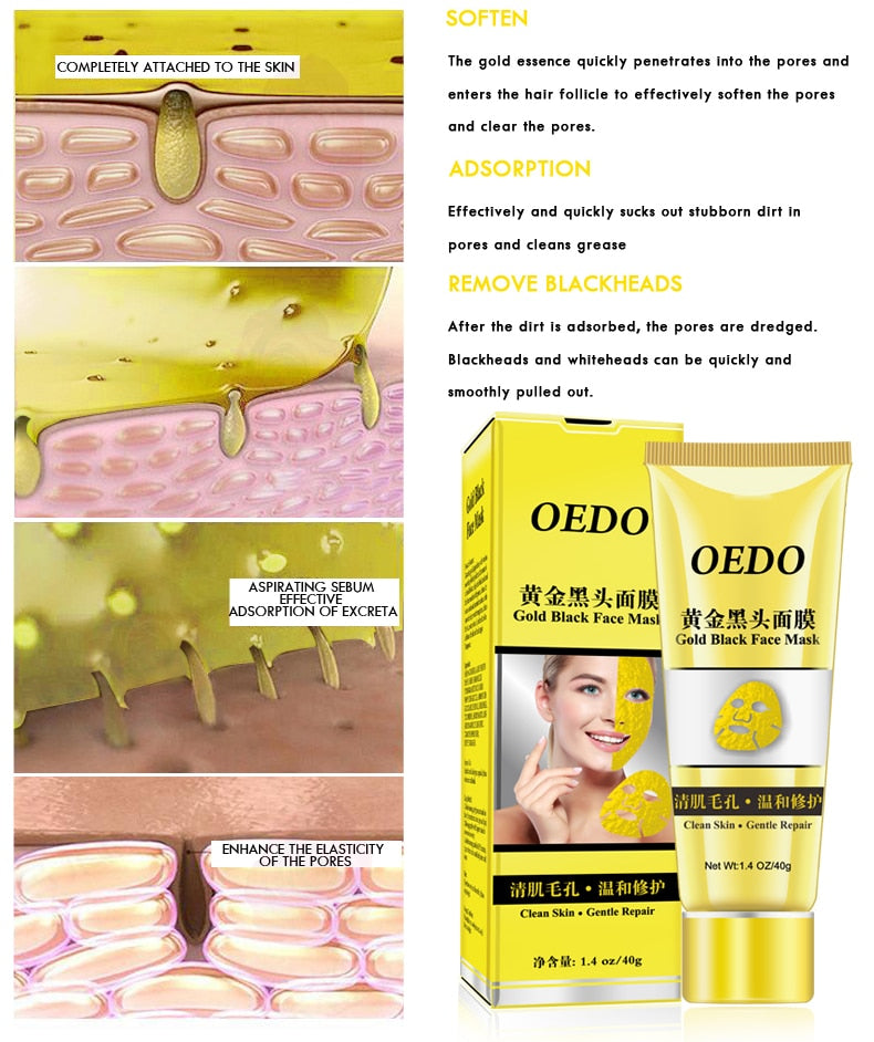OEDO Gold Remove Blackhead Mask Shrink Pore Improve Rough Skin Acne