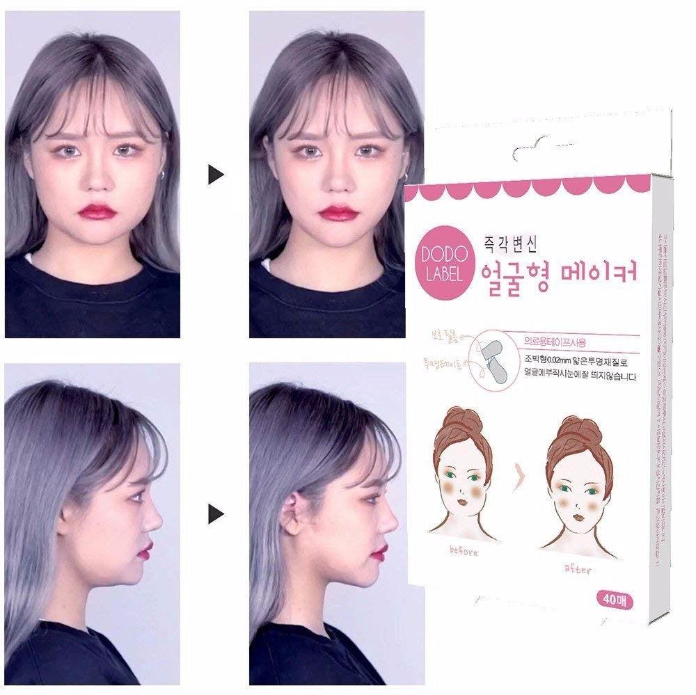 40 Pcs/Set Invisible Thin Face facial Stickers Facial Line Wrinkle Sagging Skin V-Shape Face Lift Tape Scotch for Face