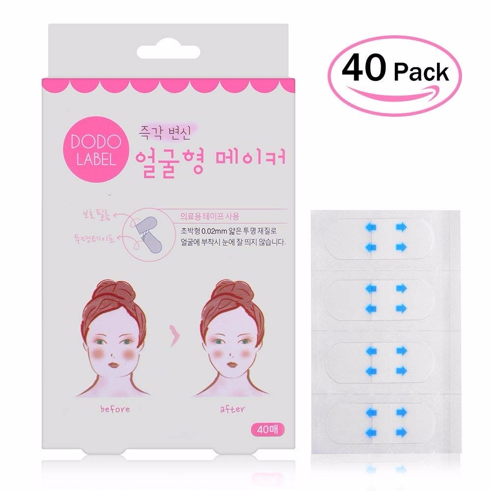 40 Pcs/Set Invisible Thin Face facial Stickers Facial Line Wrinkle Sagging Skin V-Shape Face Lift Tape Scotch for Face
