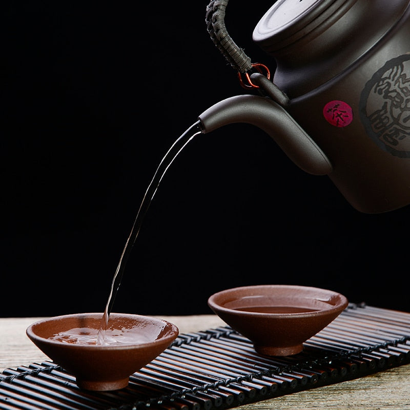 Teapot Zisha Tea  Purple Clay Kettle With Filter Kung Fu
