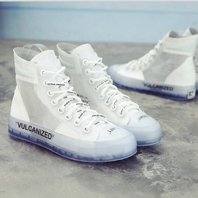 Shoes Women Flat Leather Canvas High Tops