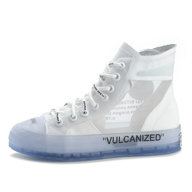 Shoes Women Flat Leather Canvas High Tops