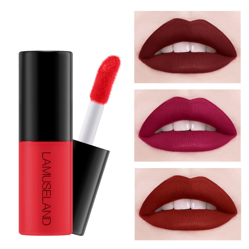 Waterproof  Lip Gloss Paint Pigments Long Lasting Wine Red Liquid Lipstick Vivid Matte Sexy Women Lip Cosmetic beauty