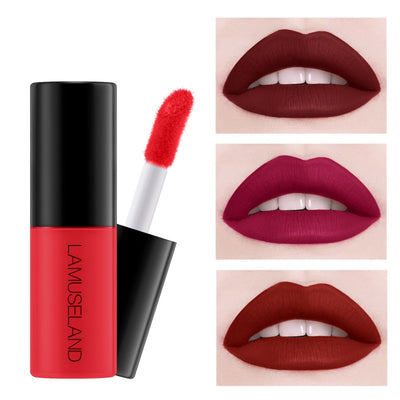 Waterproof  Lip Gloss Paint Pigments Long Lasting Wine Red Liquid Lipstick Vivid Matte Sexy Women Lip Cosmetic beauty