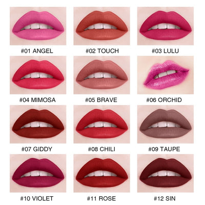 Waterproof  Lip Gloss Paint Pigments Long Lasting Wine Red Liquid Lipstick Vivid Matte Sexy Women Lip Cosmetic beauty