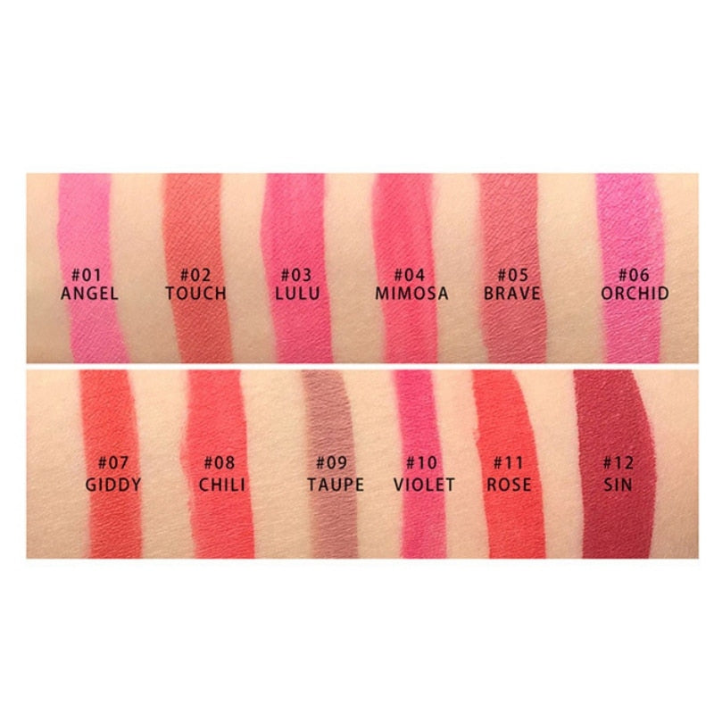 Waterproof  Lip Gloss Paint Pigments Long Lasting Wine Red Liquid Lipstick Vivid Matte Sexy Women Lip Cosmetic beauty