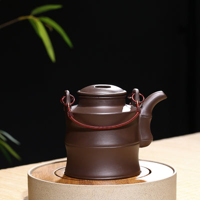 Bamboo Teapot ore mud handmade