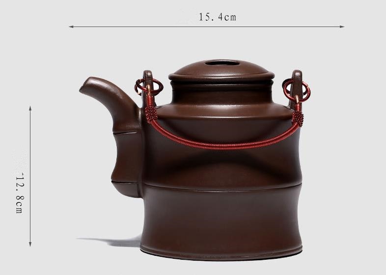 Bamboo Teapot ore mud handmade