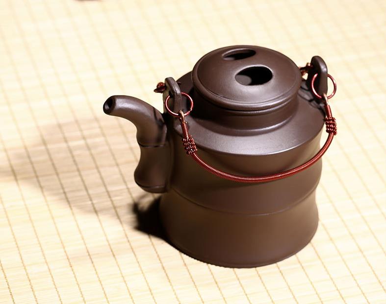 Bamboo Teapot ore mud handmade