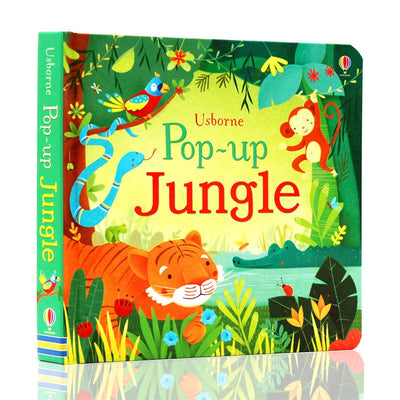 POP UP Jungle English Educational 3D Flap Picture Books Enchanted Forest Children Kids Reading Book