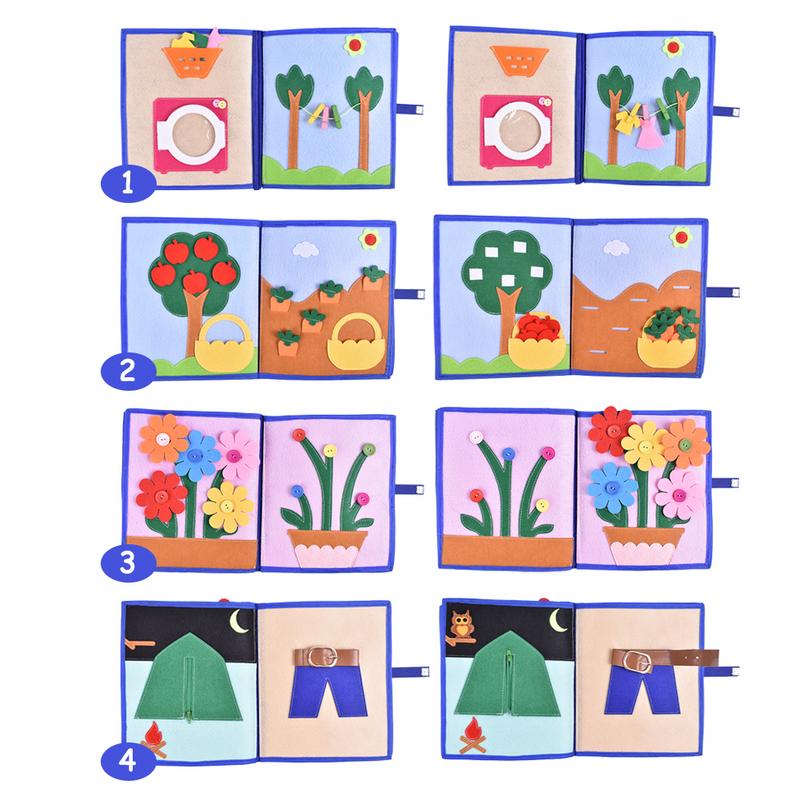 3D Soft Kid Cloth Book Non-Woven Panting Book Manual Intelligence Puzzle Children Toy Book Early Education  Infant Reading Book