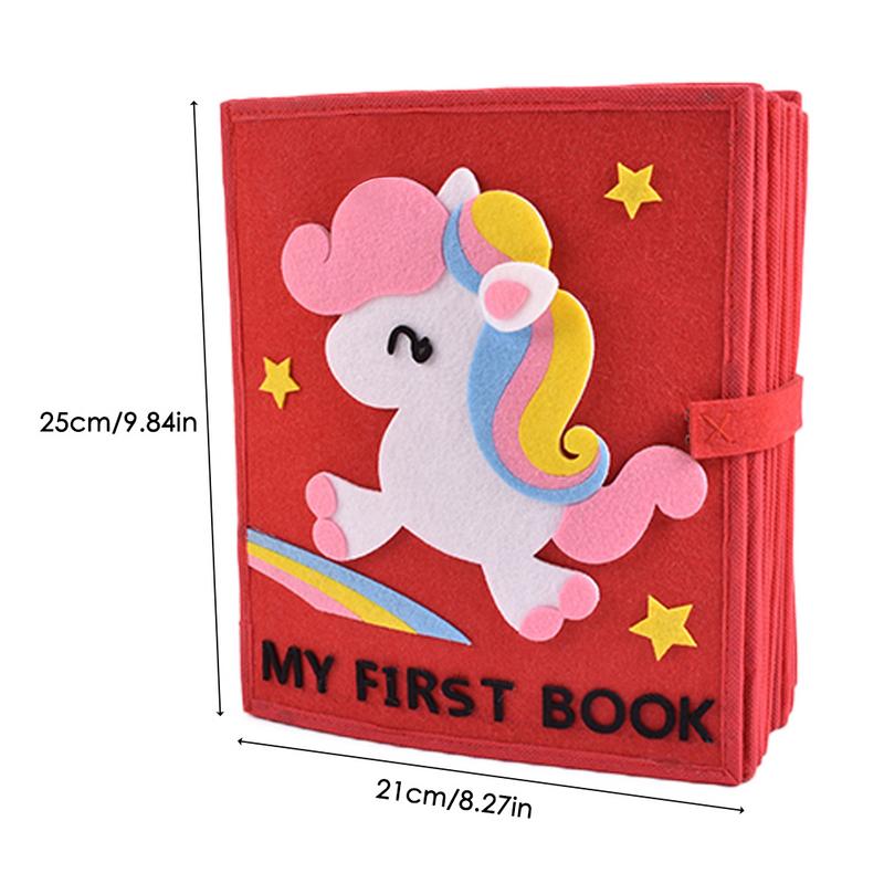 3D Soft Kid Cloth Book Non-Woven Panting Book Manual Intelligence Puzzle Children Toy Book Early Education  Infant Reading Book